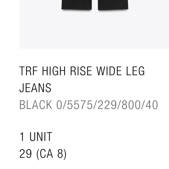 Never Worn - Zara Black High Rise Women Jeans - Picture 3 of 4